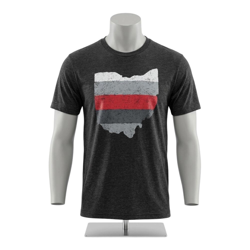 Where I’m From Ohio State OSU Buckeye T-Shirt Small Gray Red Short Sleeve Tee